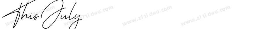 This July字体转换